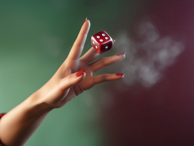 Close-up of French Roulette betting chips placed on table layout